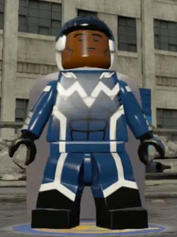 blue marvel statue