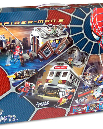 lego spiderman train rescue