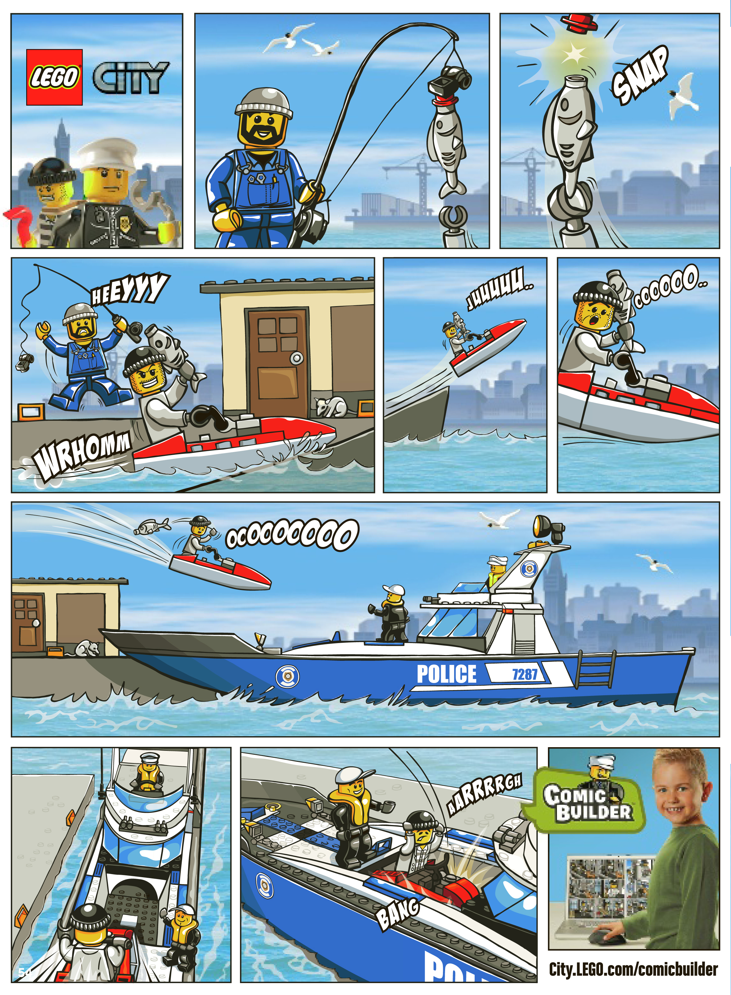 lego police boat 7287