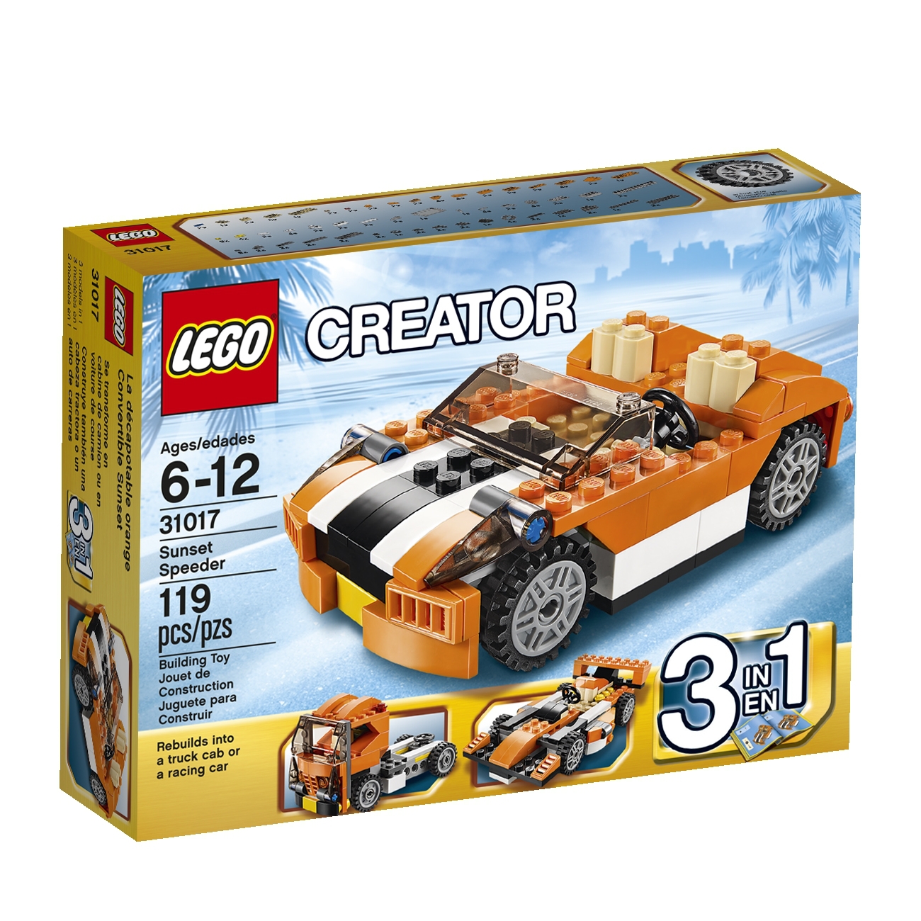 lego orange race car