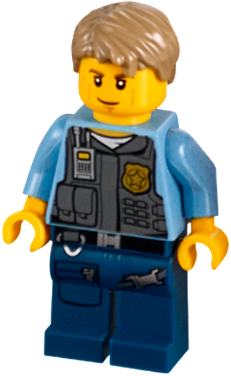Dark Blue Legs w//Handcuffs Police LEGO City Minifigure Undercover Chase McCain