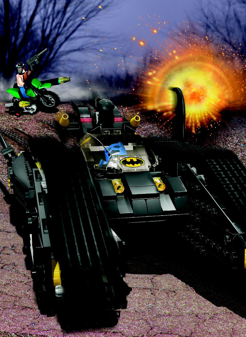 the bat tank the riddler and bane's hideout