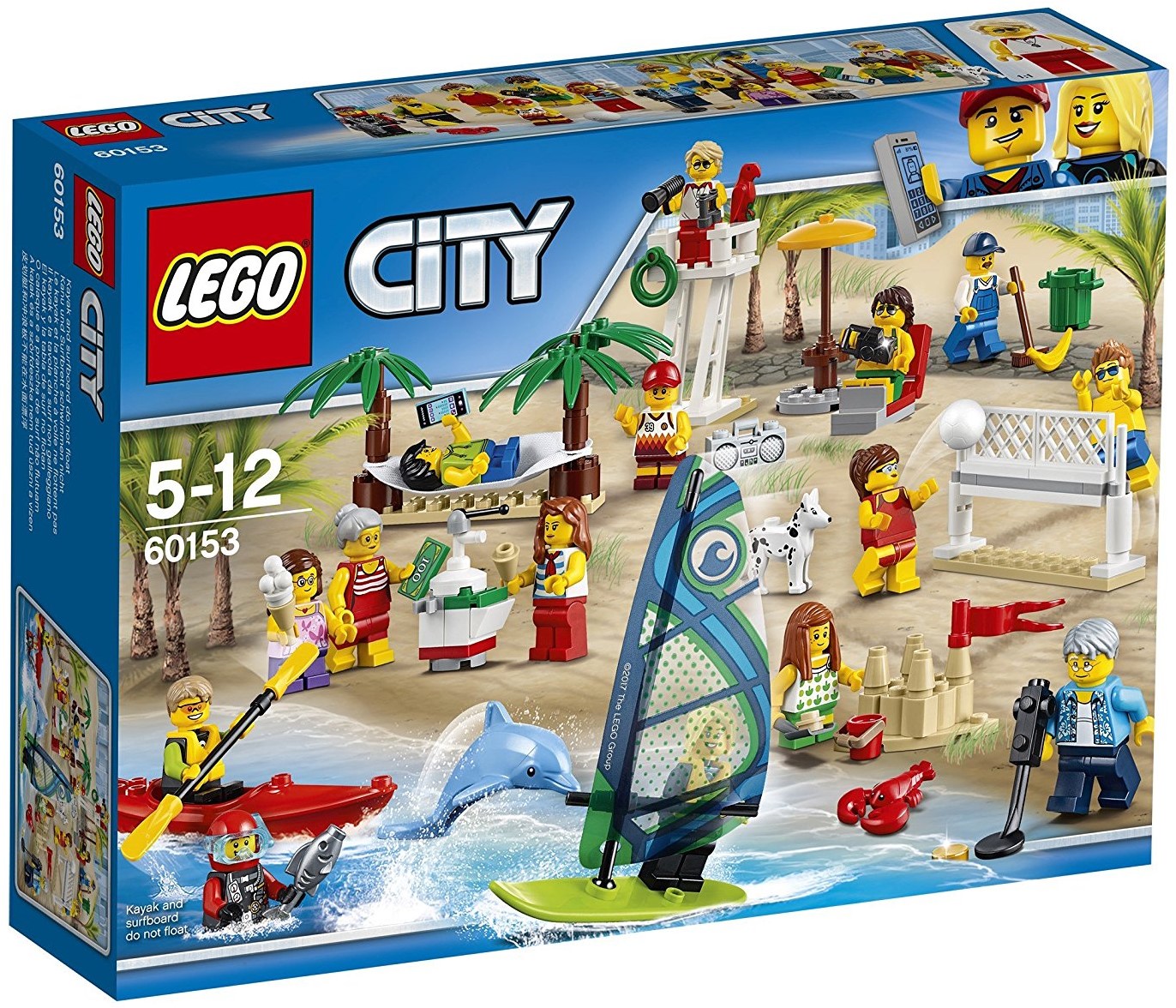 NEW LEGO GIRL MINIFIGURE WITH SAND CASTLE FROM 60153 FUN AT THE BEACH