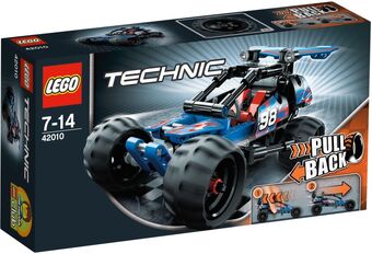 lego technic blue race car