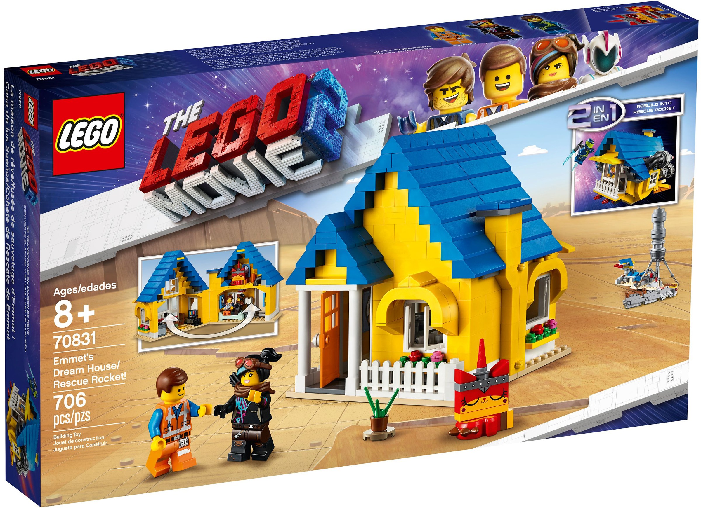 The LEGO Movie 2 Lucy Wyldstyle Figur Minifig Rex Rocket Emmet 70830 70831