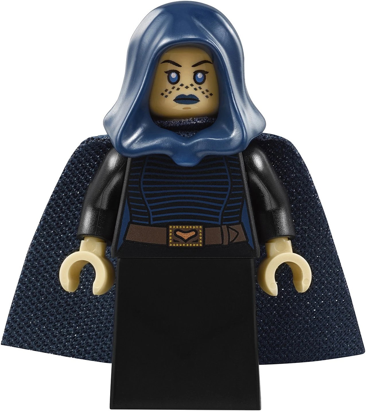LEGO Star Wars Barriss Offee Lightsaber Dark Blue Cape Hood Jedi Minifig 9491