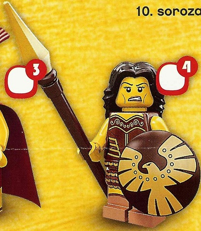 LEGO 71001 Minifigures Series 10 WARRIOR WOMAN w// Spear Shield COMPLETE /& OOP