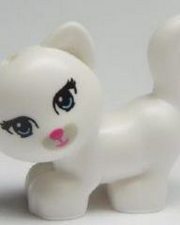 NEW White and Gray Cat Jewel LEGO Friends Animal