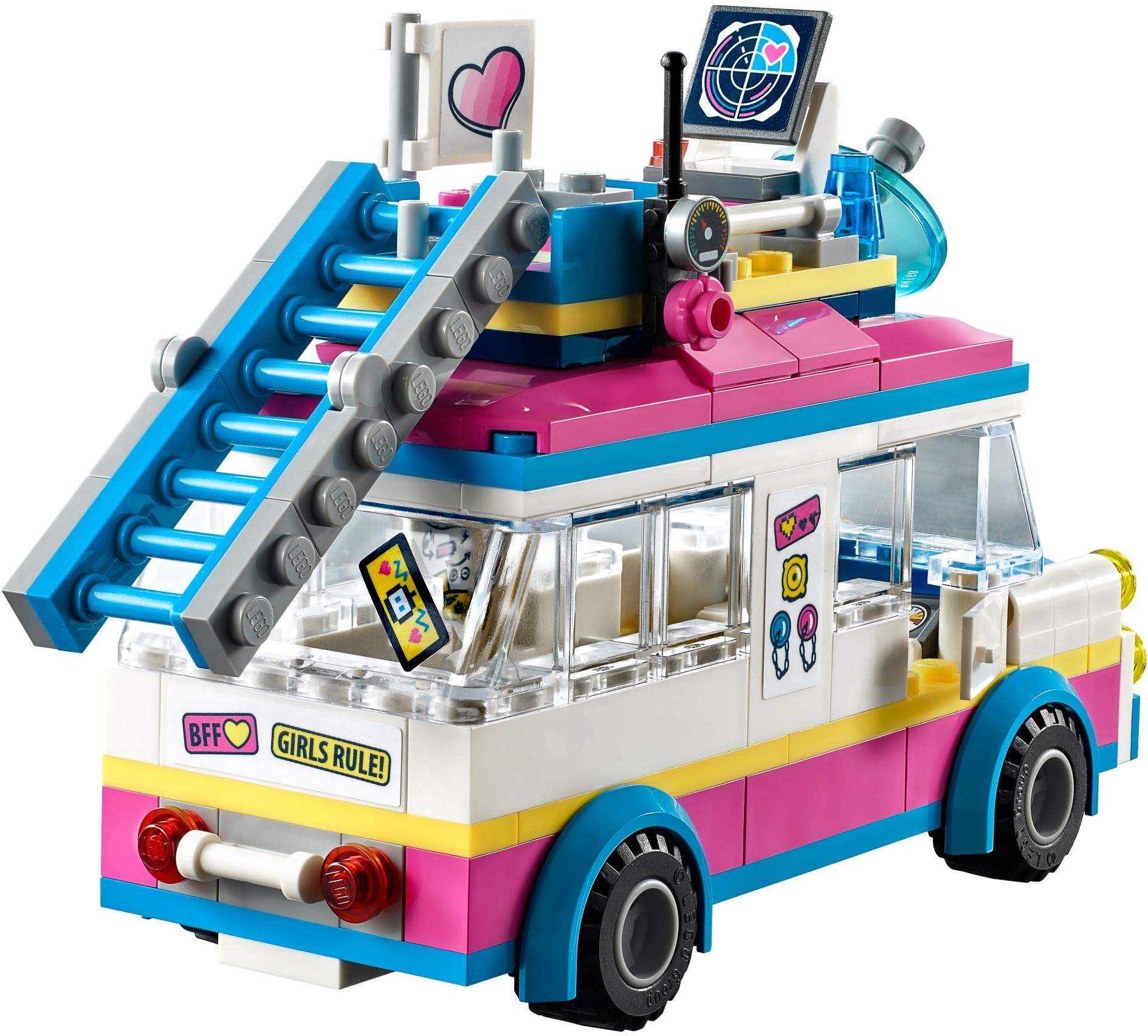 LEGO Friends 41333 Olivia/'s Mission Vehicle Zobo rescue Vega cat ladder