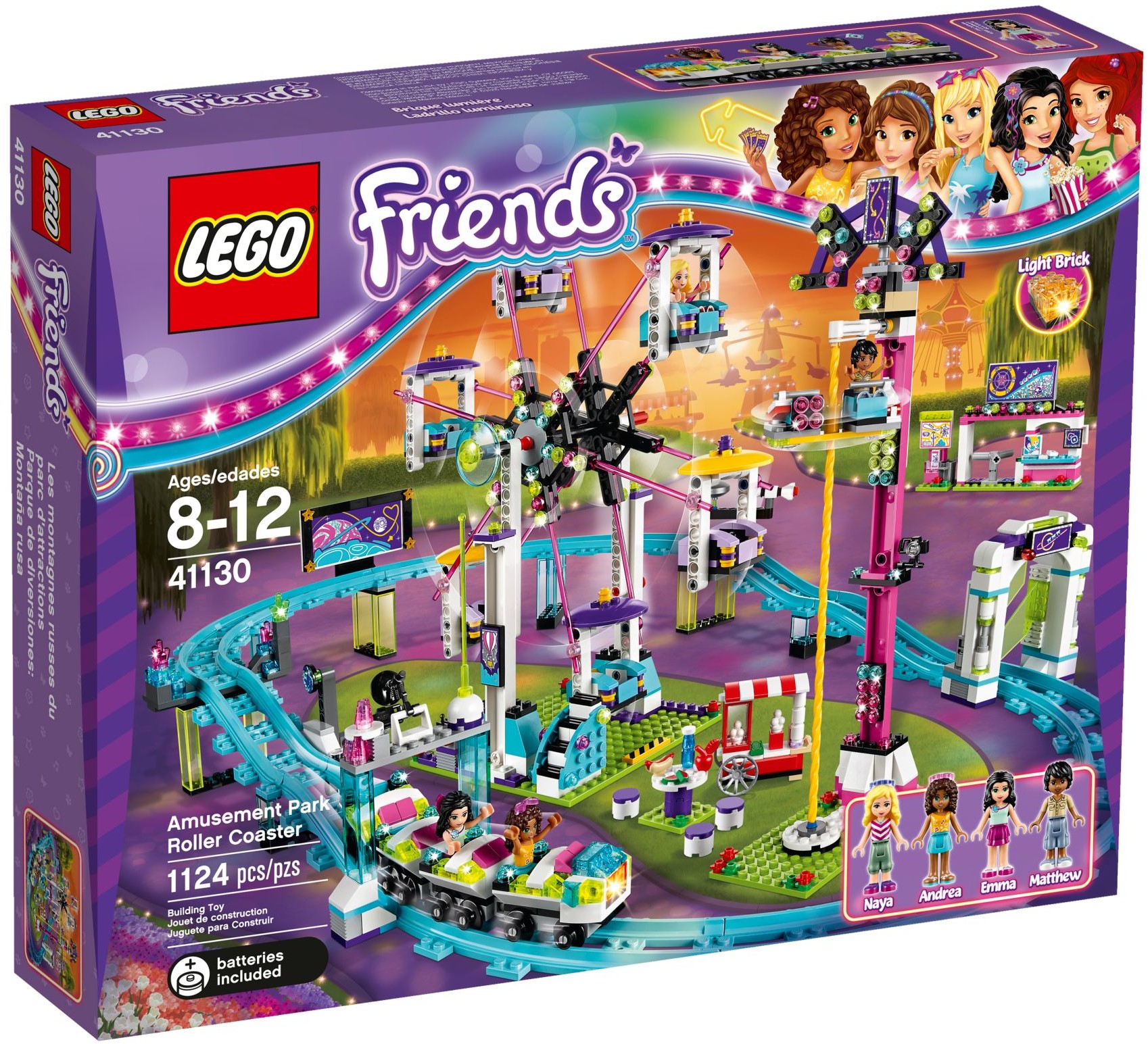 lego 41130 friends amusement park roller coaster construction set