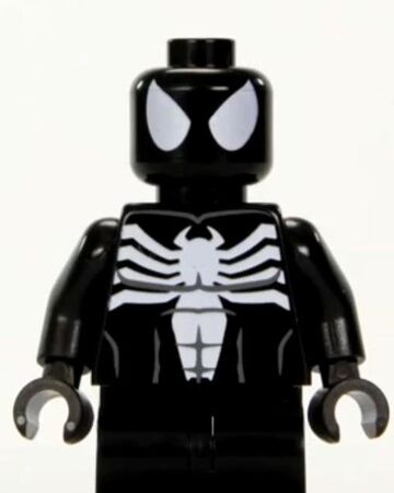 black spiderman lego figure