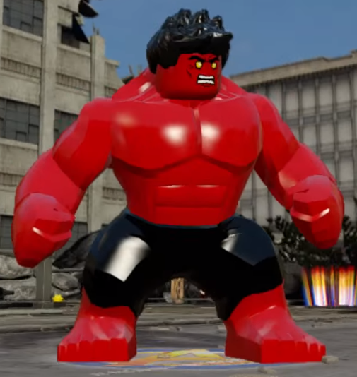 lego red hulk minifigure