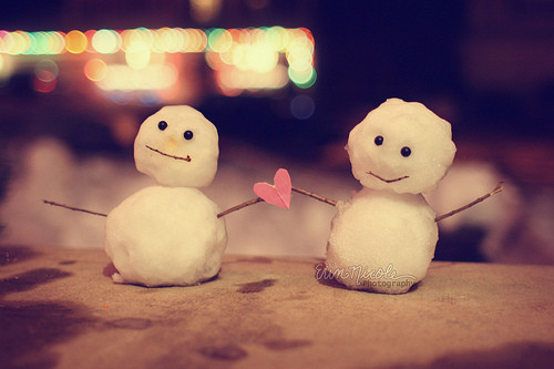 image love in love couple snowman cute winter love