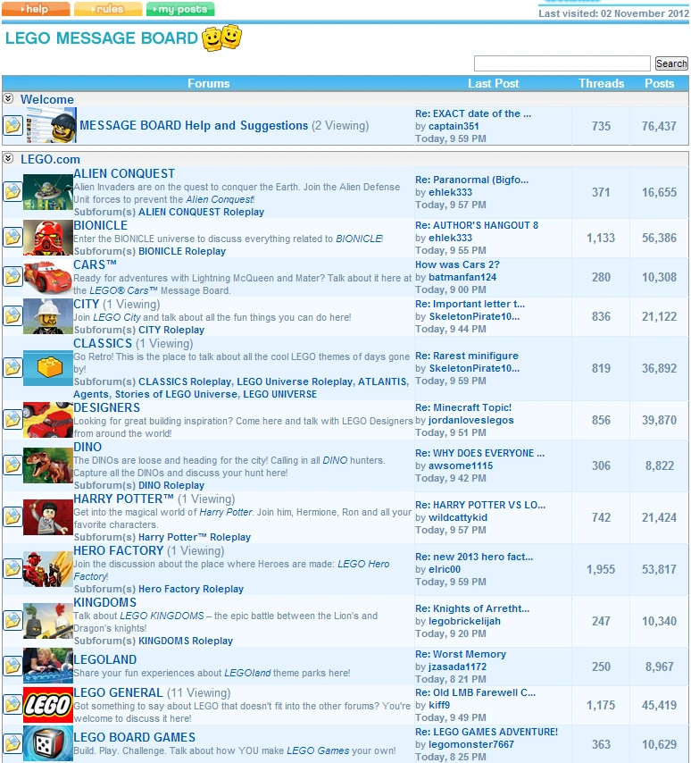 LEGO Message Boards WikiTribute to the Old LMBs LEGO Message Boards