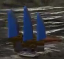 Blue ship