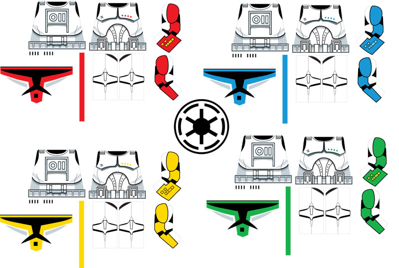 lego clone face decals