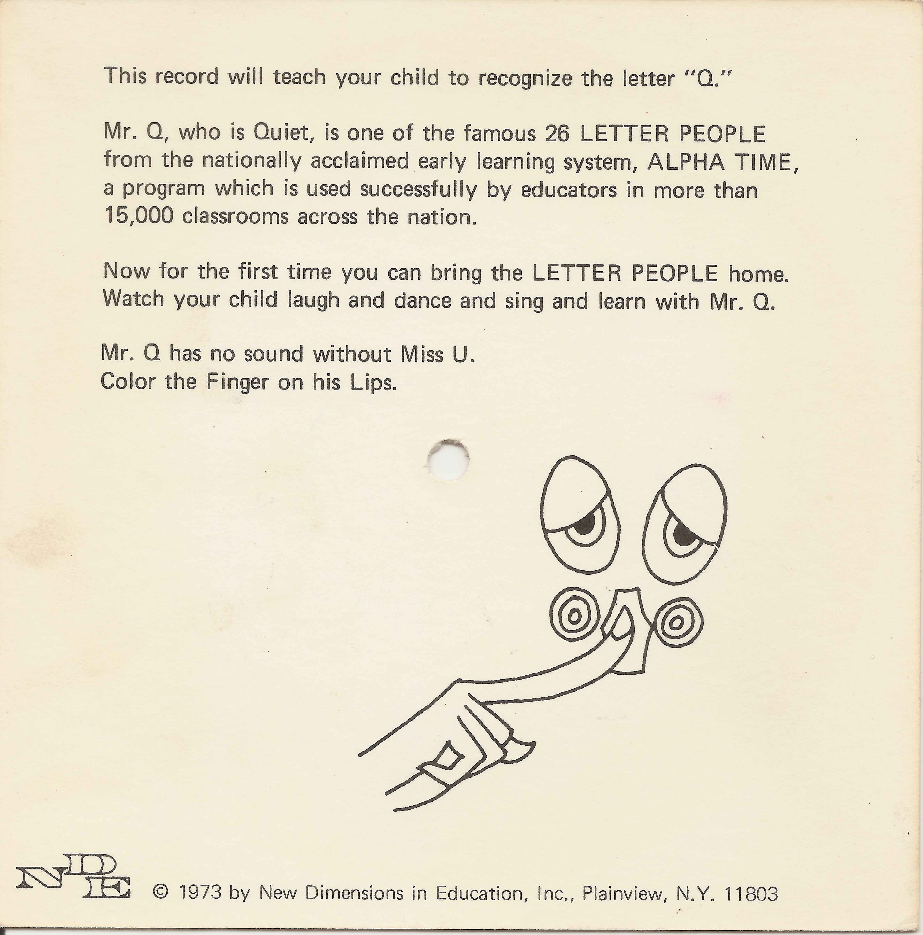 The Letter People Mr Q Letter