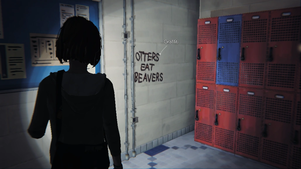 Image - Otters Eat Beavers Graffiti Locker Room.png | Life is Strange