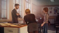 Mr. Jefferson talking with Max and Victoria