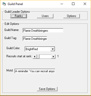 Guild admin