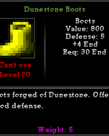Dunestone Boots Lifeforge Wiki Fandom