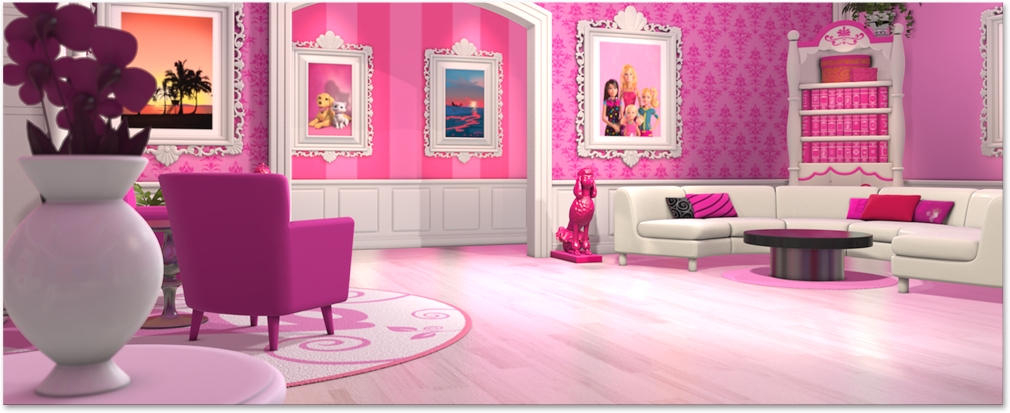 barbie house room
