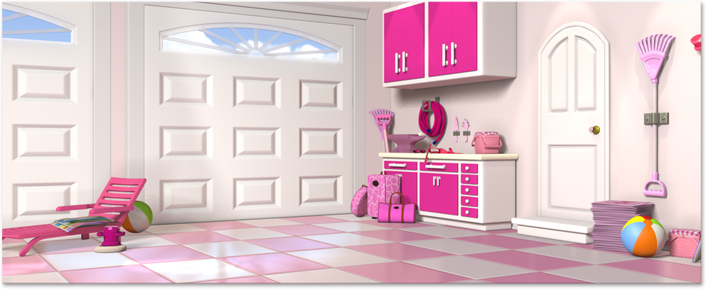 barbie dream house with garage