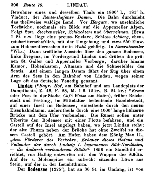 Baedeker, 1858 S. 306