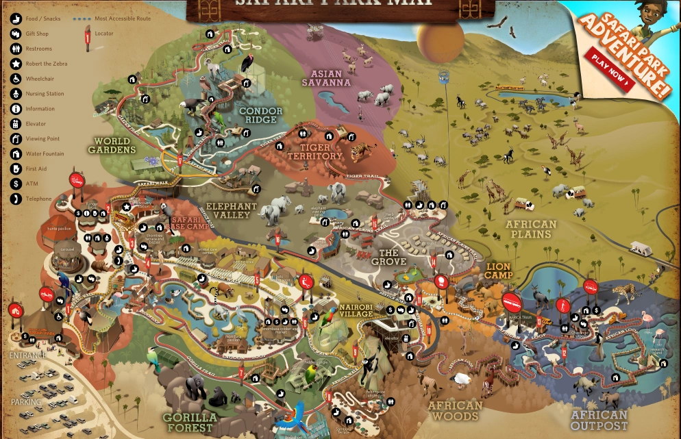 San Diego Zoo Safari Park  List of Major Zoos in the U.S 