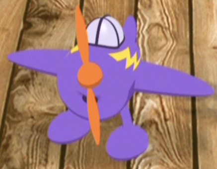 purple toy plane