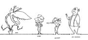 Little Shop of Horrors Cartoon - Character Size Comparison Chart