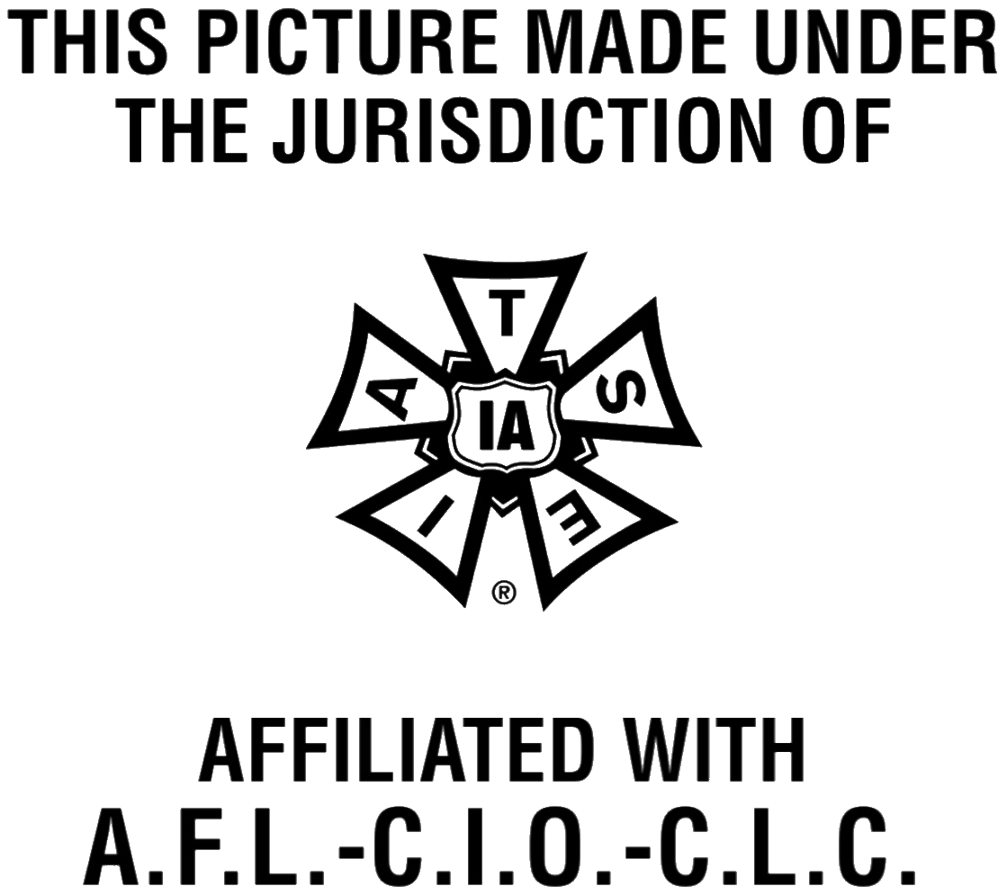 This pictures made. IATSE. This picture made under the jurisdiction of. IATSE logo. IATSE IA logo.