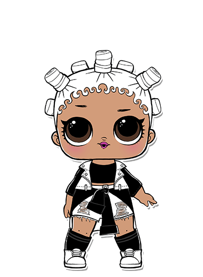lol doll with black and white hair name