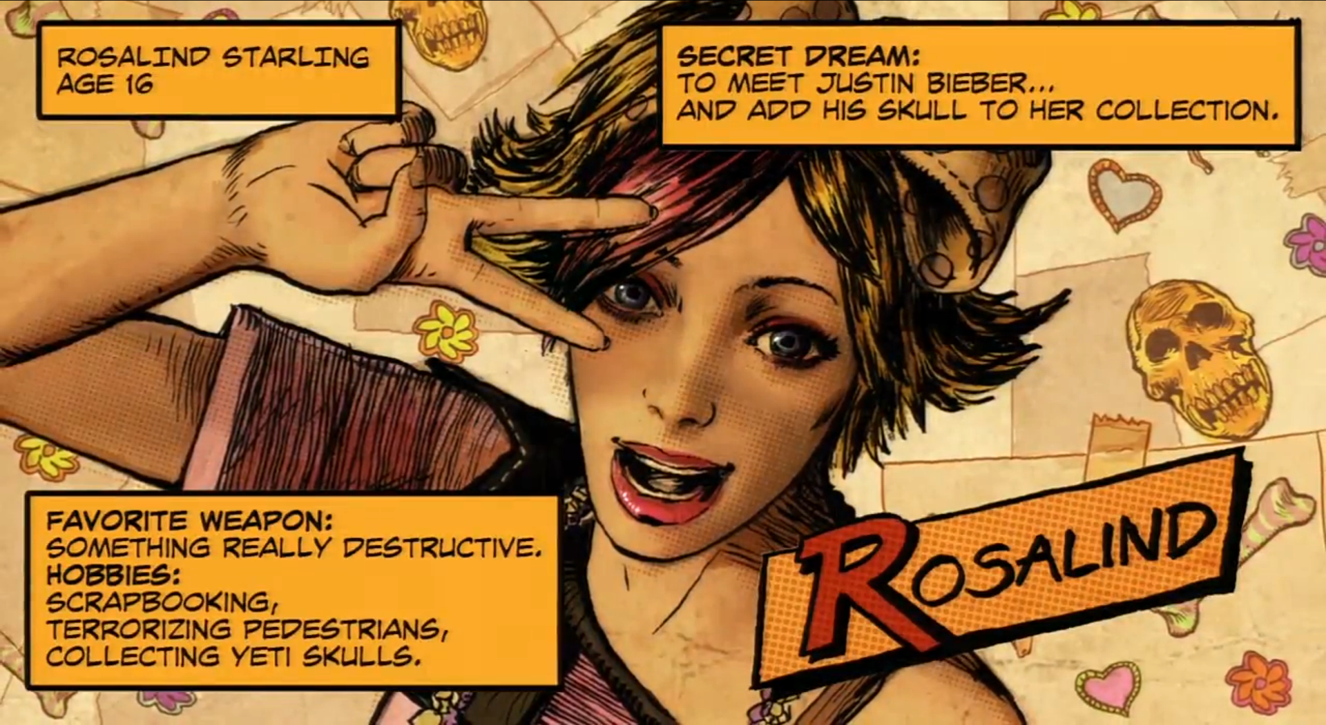 Image - Rosalind Fact Screen.png | Lollipop Chainsaw Wiki | FANDOM