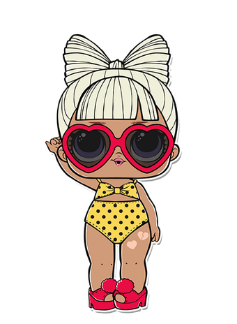 lol doll with sunglasses