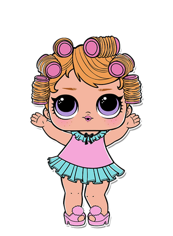 lol doll with hair curlers