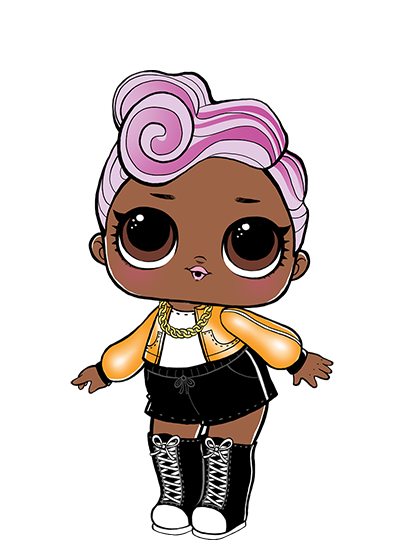 black lol doll with gold hair