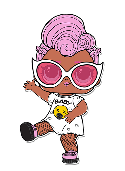 lol pink hair doll