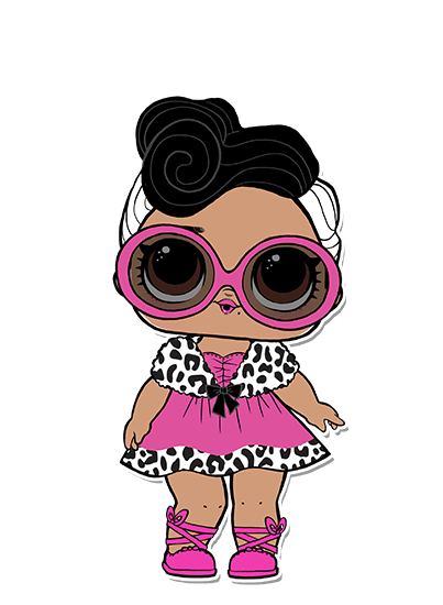 lol doll with sunglasses