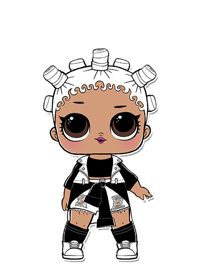 lol doll with silver hair