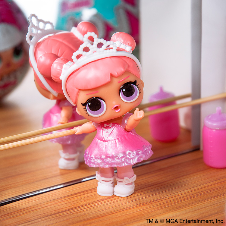pink glitter hair lol doll