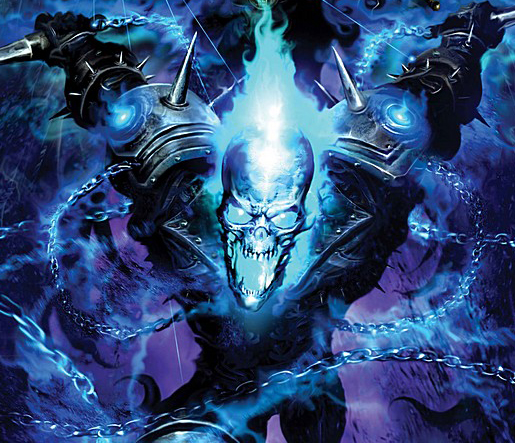 Blue Ghost Rider Skull Wallpaper 42003 Loadtve