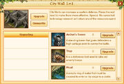 City wall dialog