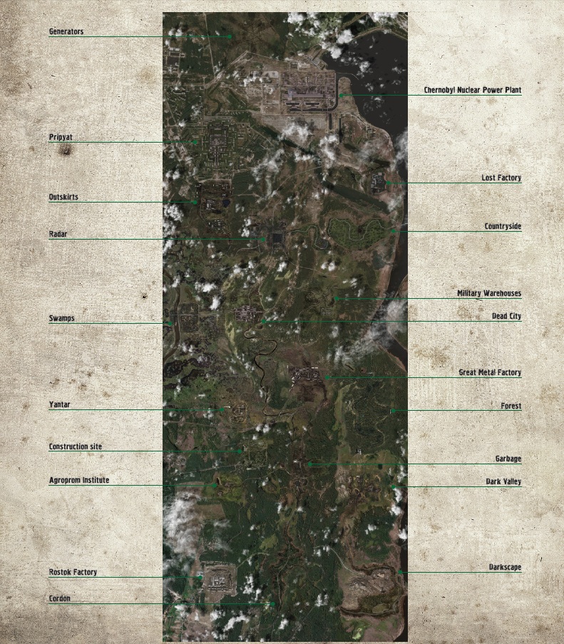 Stalker map of the zone