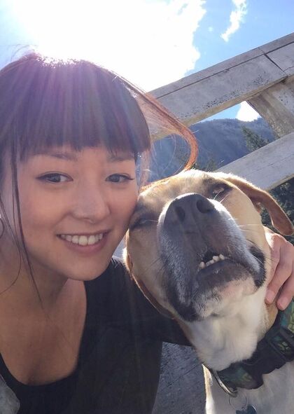 2017-03-22 - FACEBOOK - KIKI - Darrell Bay - Pier w Dog
