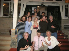 Photo with the movie actors and directors.