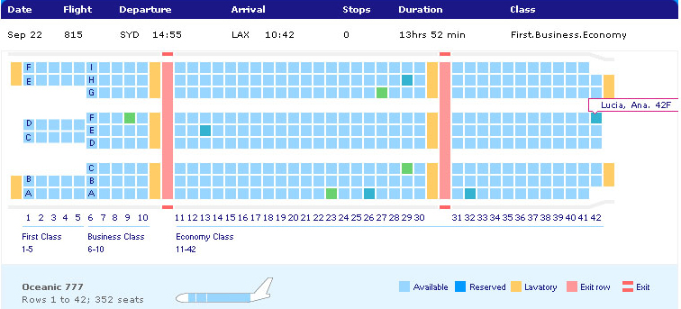 Flight 815 seat numbers  Lostpedia  FANDOM powered by Wikia