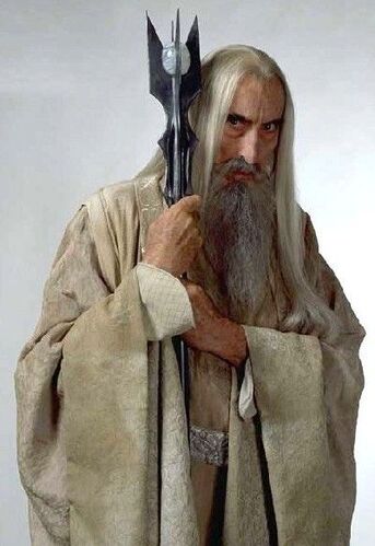 Christopher Lee as Saruman (http://lotr.wikia.com/wiki/Saruman)