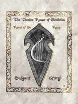 Middle earth heraldry salgant harp by aglargon-d8gyxan