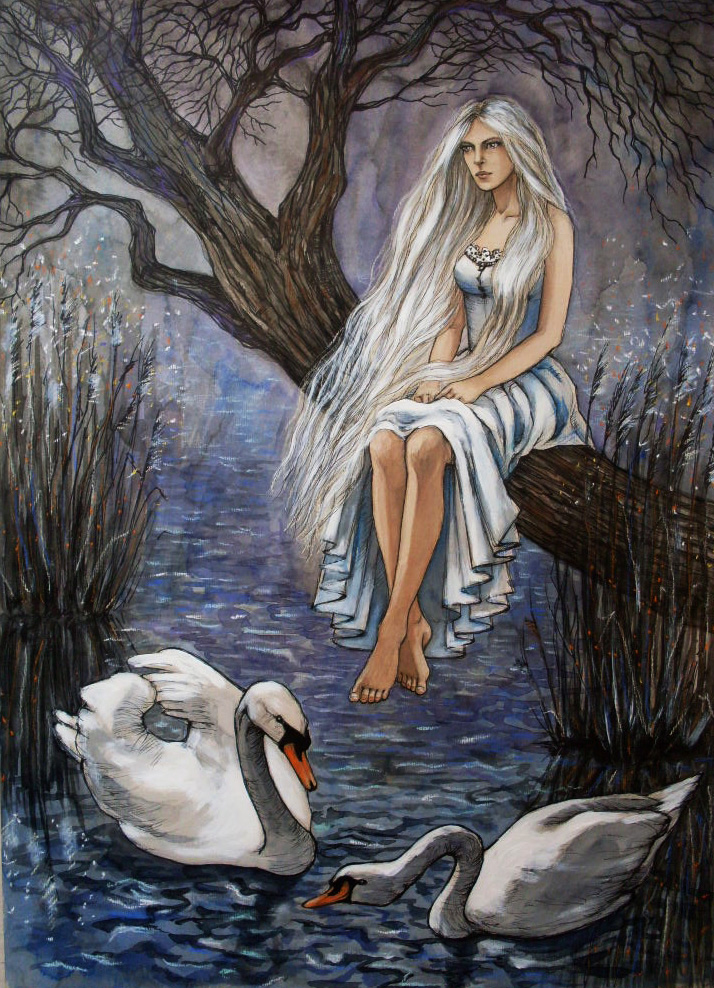 red swan fantasy art